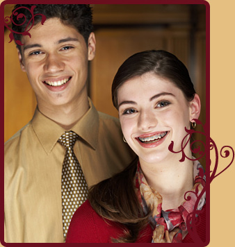 brother and sister with braces